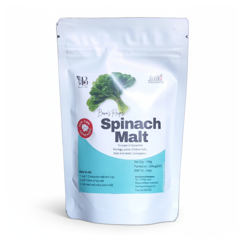 Homemade Spinach Malt: Moringa, Nuts & Seeds Health Drink