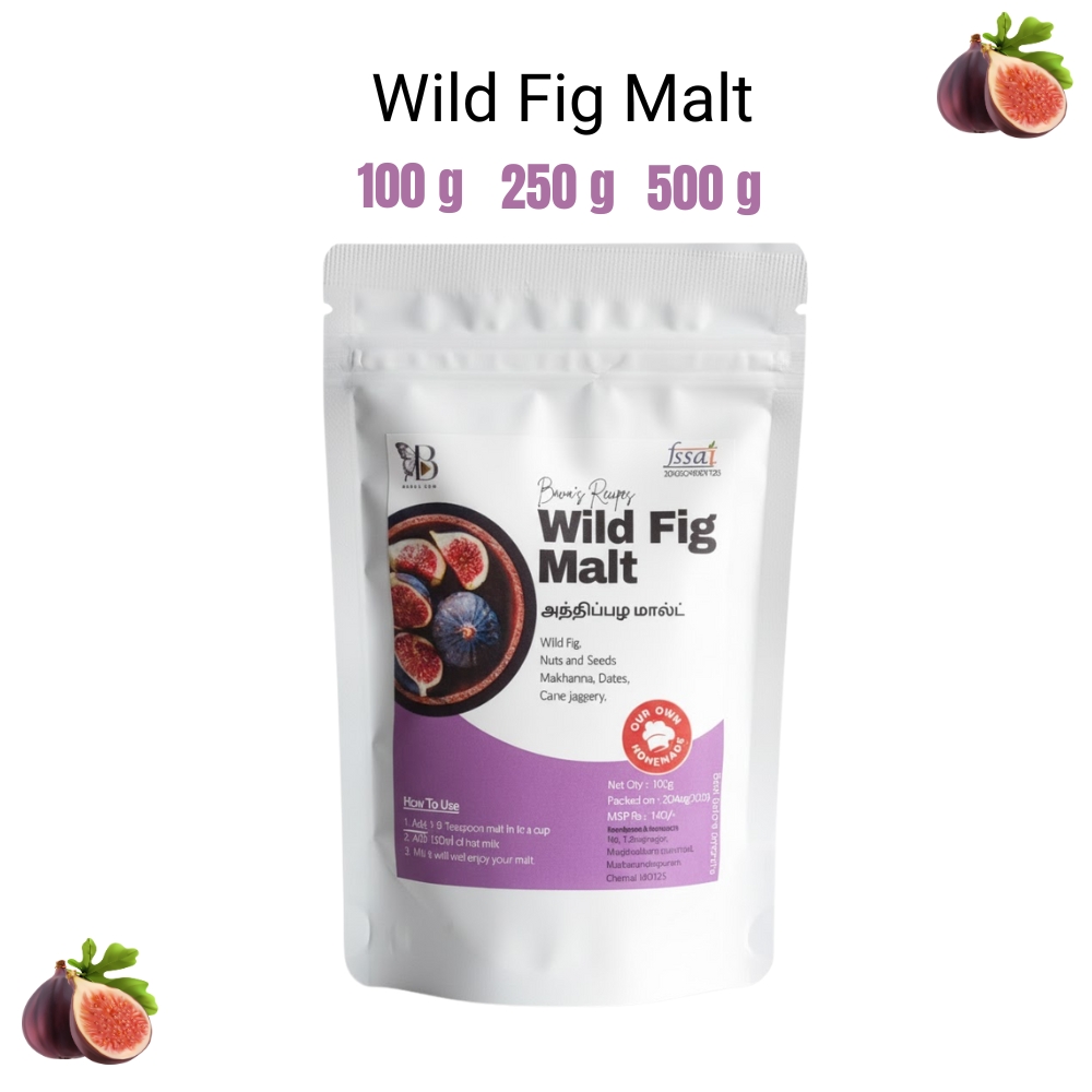 Second image of Wild Fig Malt: Natural Energy Drink Mix | Homemade & Healthy