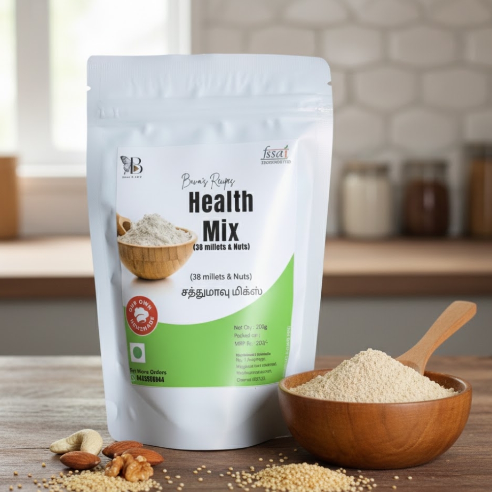 Second image of 38 Millets & Nuts Health Mix (Sathu Maavu) - Buvana's Recipes 500g